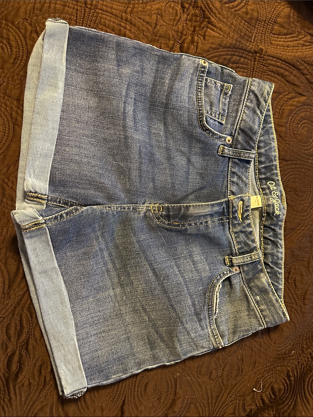 Cat & Jack Blue Denim Cuffed Kids Shorts